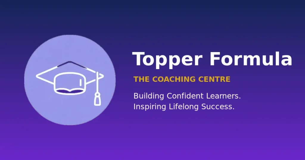 Topper Formula logo with the message Building Confident Learners and Inspiring Lifelong Success